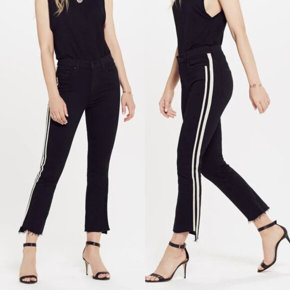 MOTHER The Insider Crop Step Fray Denim Jeans in Guilty Racer - Picture 1 of 13